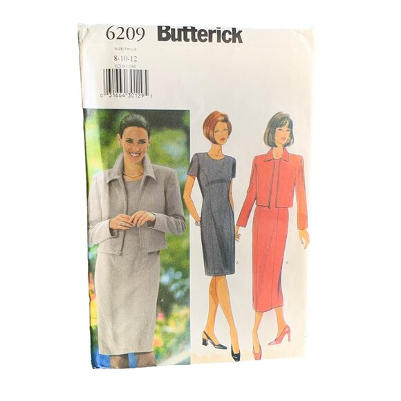 Butterick Misses Dress Jacket Sewing Pattern Sz 8-12 6209 - Uncut - Picture 1 of 4